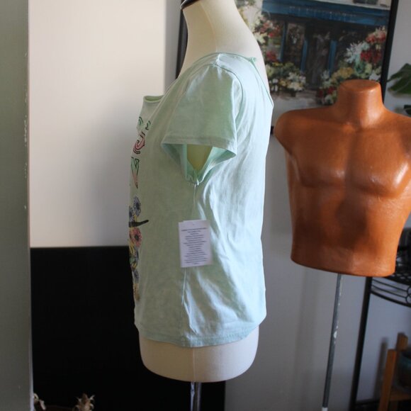 Brooks & Dunn Juniors XS Crop Top Shirt - Mint Green - Country Band Music - NWT - Picture 6 of 7